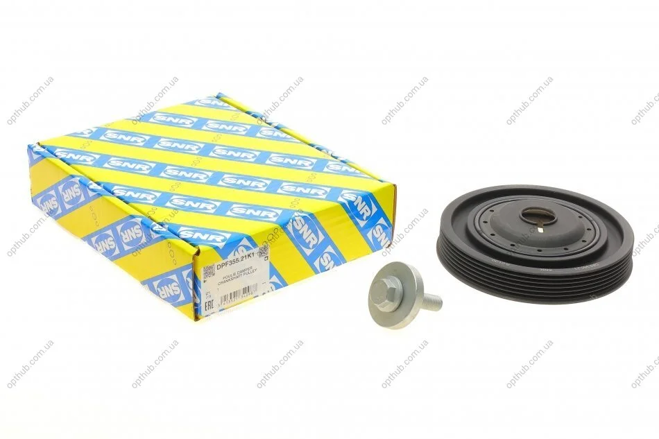 Шків колінвалу Renault Megane/Kangoo/Clio 1.5 dCi 08-/05- (6PK) з болтом SNR UA63 SNR NTN DPF355.21K1 (фото 1)