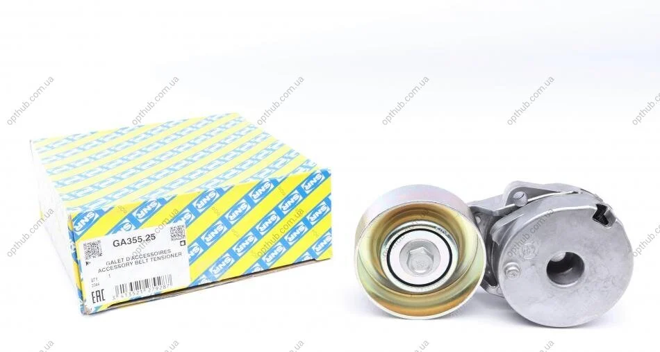 Натяжник ременя генератора Nissan X-Trail/Qashqai/Renault Clio/Fluence/Laguna III 2.0 16 V 07- UA63 SNR NTN GA355.25 (фото 1)