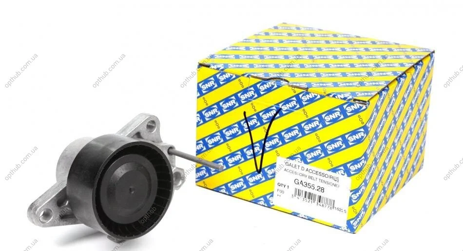 Натяжник ременя генератора Renault Megane 1.6dCi 11- SNR (opt-om) SNR NTN GA355.28 (фото 1)