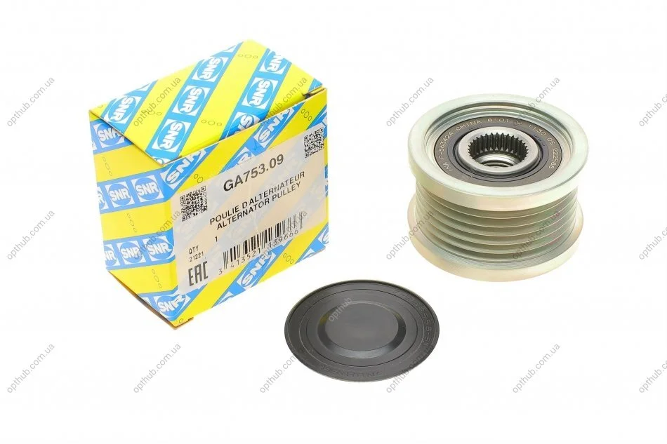 Шків генератора Opel Astra J 1.4-1.6 09-15 SNR UA63 SNR NTN GA753.09 (фото 1)
