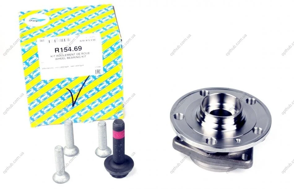 Маточина з підшипником AUDI A3, SEAT LEON, VW PASSAT 12- перед. міст (Вир-во SNR) SNR NTN R154.69 (фото 1)