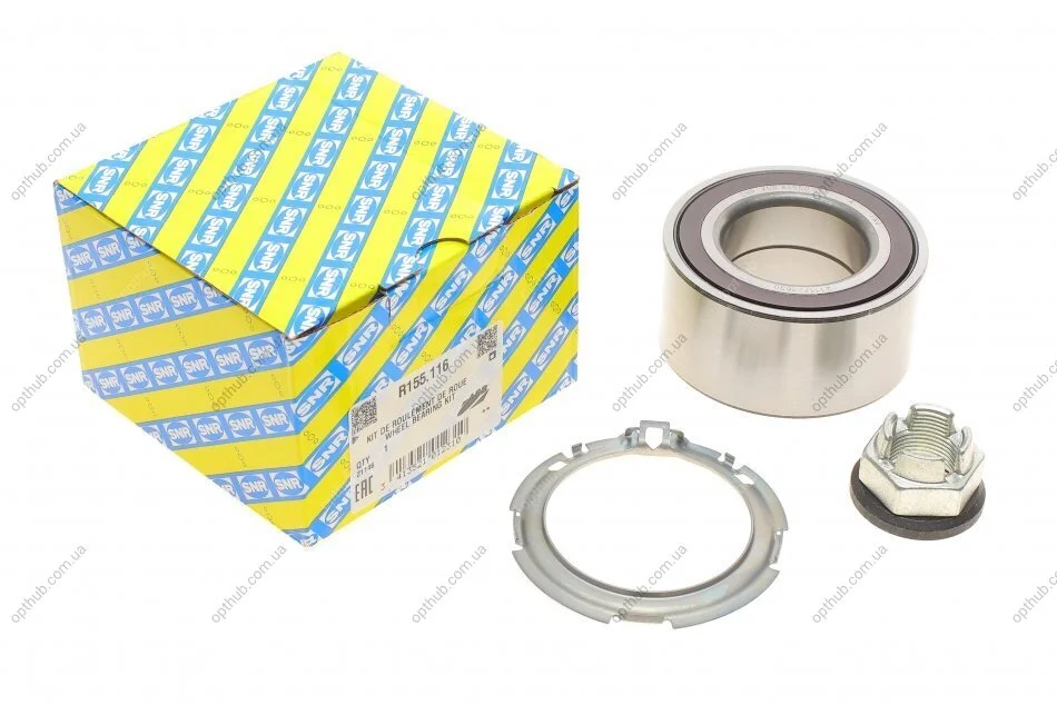 Підшипник маточини (передньої) Renault Laguna 01-15/Clio 3.0 V6 00-05 (45x83x39) (+ABS) SNR UA63 SNR NTN R155.116 (фото 1)