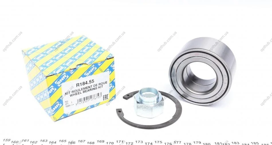 Підшипник маточини (передньої) Daewoo Nubira 03- (39x74x39) SNR UA63 SNR NTN R184.55 (фото 1)