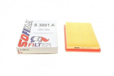 Фільтр повітряний Honda Civic VI 1.4/1.6i 95-01/Nissan X-Trail 2.5 07-14/Primera 1.6i 98-02 UA63 SOFIMA S 3001 A