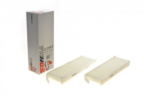 Фільтр салону Citroen Berlingo 1.2-1.6 08-/C4 1.6-2.0/Peugeot Partner 08-/Expert 16- (к-кт 2шт.) UA63 SOFIMA S 3154 C