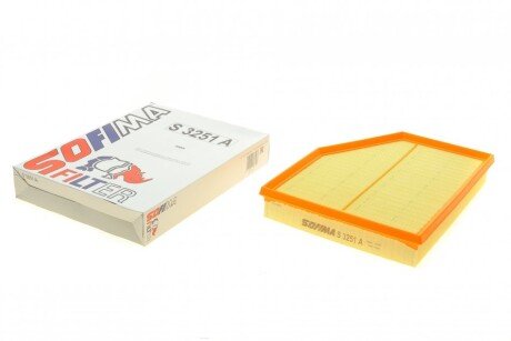 Фільтр повітряний BMW 5 (E60/E61)/6 (E63/E64) 2.0-3.0i 03-10 (N52/N53/M54) UA63 SOFIMA S 3251 A