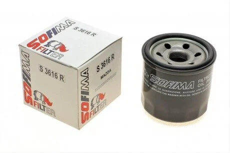 Фільтр масляний Mazda 3 1.5/2.0i /6 2.0/2.5i 13- UA63 SOFIMA S 3616 R