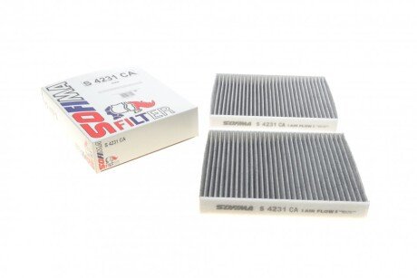 Фільтр салону BMW 5 (F10/F11/F07)/6 (F06/F12/F13)/7 (F01-F04) 08-18 (вугільний) (к-кт 2 шт.) UA63 SOFIMA S 4231 CA