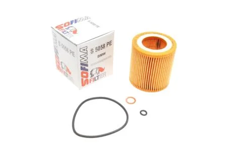 Фильтр масляный BMW (E90/F30)/5 (E60/F10) 05-16 (N52/N53/N20/N55) UA63 SOFIMA S 5058 PE