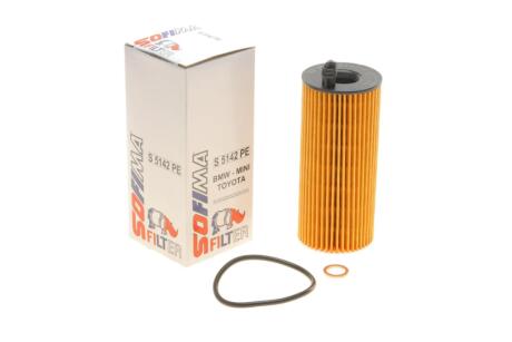 Фільтр масляний BMW 3 (E90-E93/F30/F80)/4 (F32)/5 (F10/F18)/7 (F01-F04)/X5 (F15/F85) 10- (N47/N UA63 SOFIMA S 5142 PE