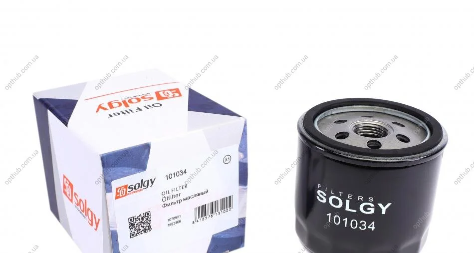 Фільтр масляний Ford Transit 2.3i 16V 06- /Focus/Mondeo/Mazda 1.8/2.0 00- SOLGY (opt-om) Solgy 101034 (фото 1)