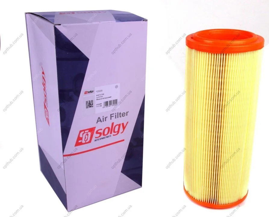 Фільтр повітряний Fiat Doblo 1.6i/1.9D/JTD 01- SOLGY (opt-om) Solgy 103008 (фото 1)