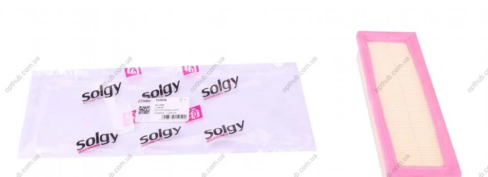 Фільтр повітряний Fiat Doblo 1.4i 05- (з поролоном) (без картонної упаковки) SOLGY (opt-om) Solgy 103046 (фото 1)