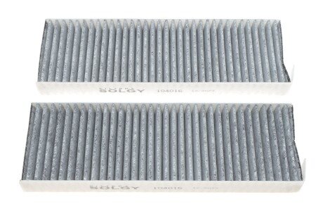 Фільтр салону Citroen Berlingo/Peugeot Partner 08- (к-кт 2шт.) (вугільний) UA63 Solgy 104016
