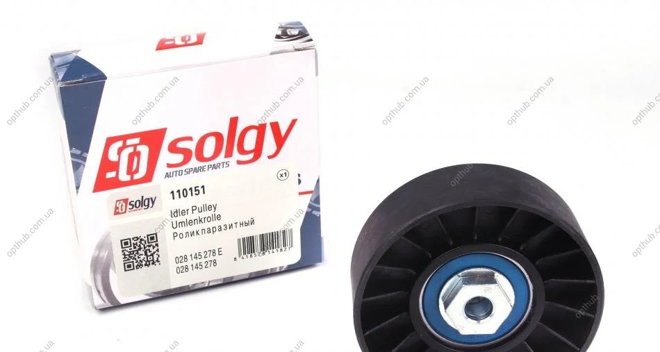 Ролик генератора VW/Audi 1.9D/ VW T4 2.5TDI (натяжний) (78х25.2) SOLGY UA63 Solgy 110151 (фото 1)