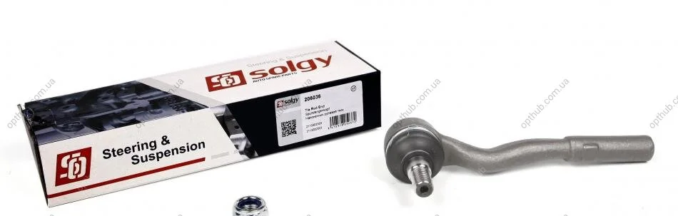 Наконечник тяги рульової (L) MB E-class (W211) 02- SOLGY UA63 Solgy 206036 (фото 1)