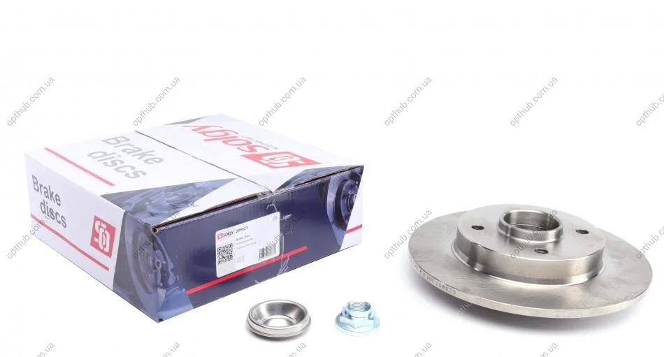 Диск гальмівний (задній) Citroen C4/Peugeot 307 05- (249x9) (+ABS) (з підшипником) (d=25) SOLGY UA63 Solgy 208023 (фото 1)