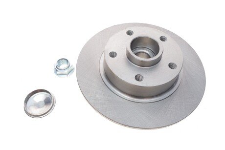 Диск гальмівний (задній) Renault Megane 08- (260x8) (+ABS) (з підшипником) (opt-om) Solgy 208039