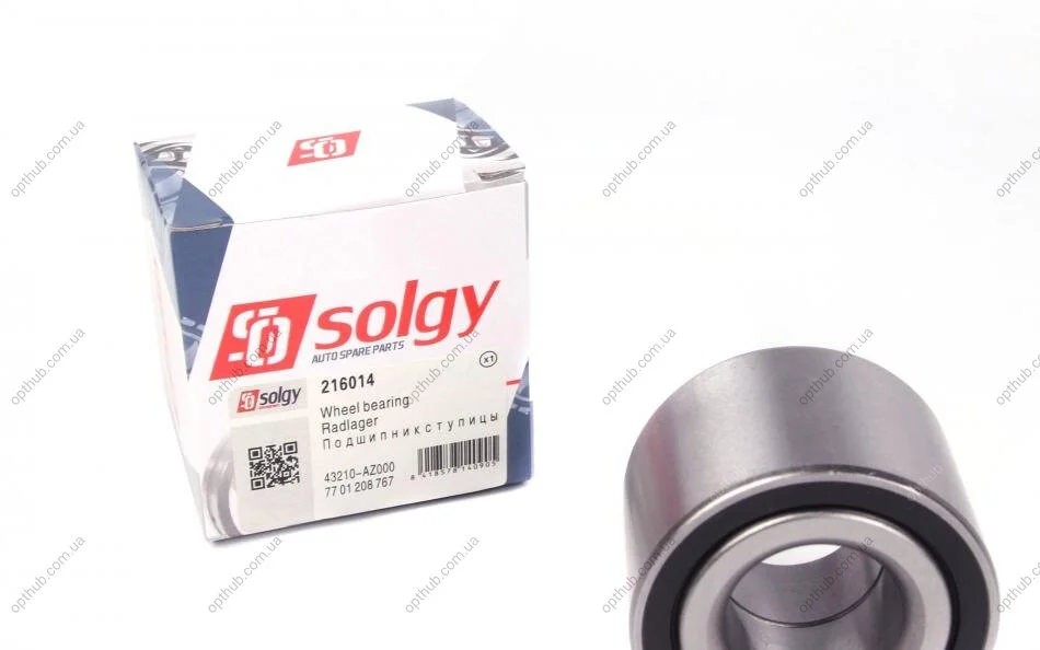 Підшипник маточини (задньої) Renault Megane/Clio 01- (25x52x37) SOLGY UA63 Solgy 216014 (фото 1)