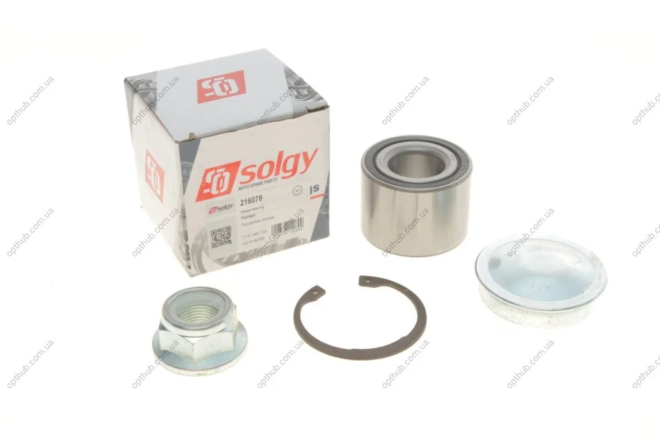 Підшипник маточини (задньої) Renault Megane/Clio 01- (25x52x37) (к-кт) SOLGY UA63 Solgy 216078 (фото 1)