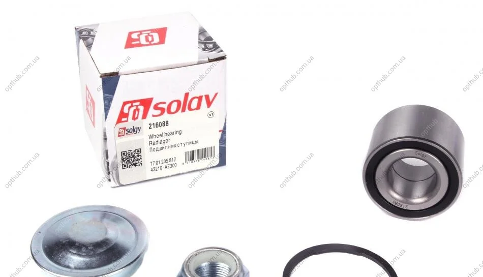 Подшипник ступицы (задний) Renault Kangoo 08-/Scenic 09- (30x62x48) (к-кт) SOLGY (opt-om) Solgy 216088 (фото 1)