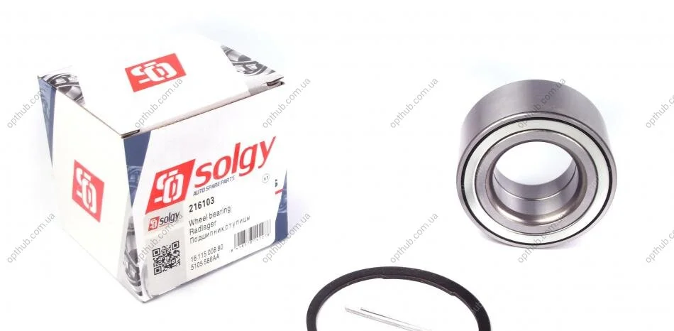 Подшипник ступицы (передней) Peugeot 4007/4008/Mitsubishi ASX/Outlander (43x80x40) (+ABS) (к-кт) UA63 Solgy 216103 (фото 1)
