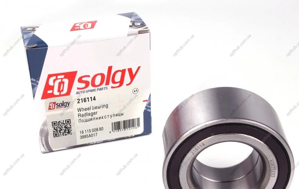 Підшипник маточини (передньої) Peugeot 4007/4008/Mitsubishi ASX/Outlander (43x80x40) (+ABS) SOLGY UA63 Solgy 216114 (фото 1)