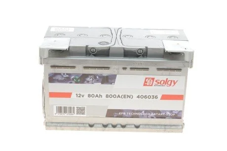 Стартерная батарея (аккумулятор) SOLGY Solgy 406036