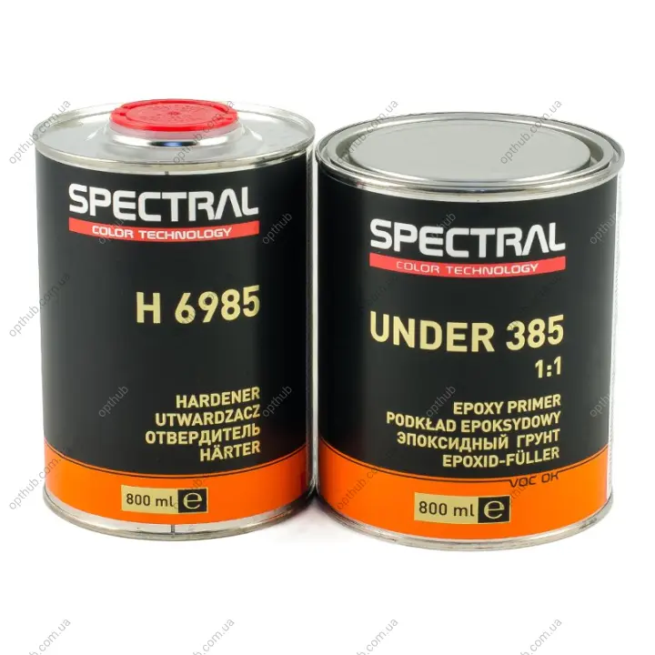 Грунт епоксидний SPECTRAL UNDER 385 + затверджувач H6985 0,8л+0,8л Spectral 87262 (фото 1)