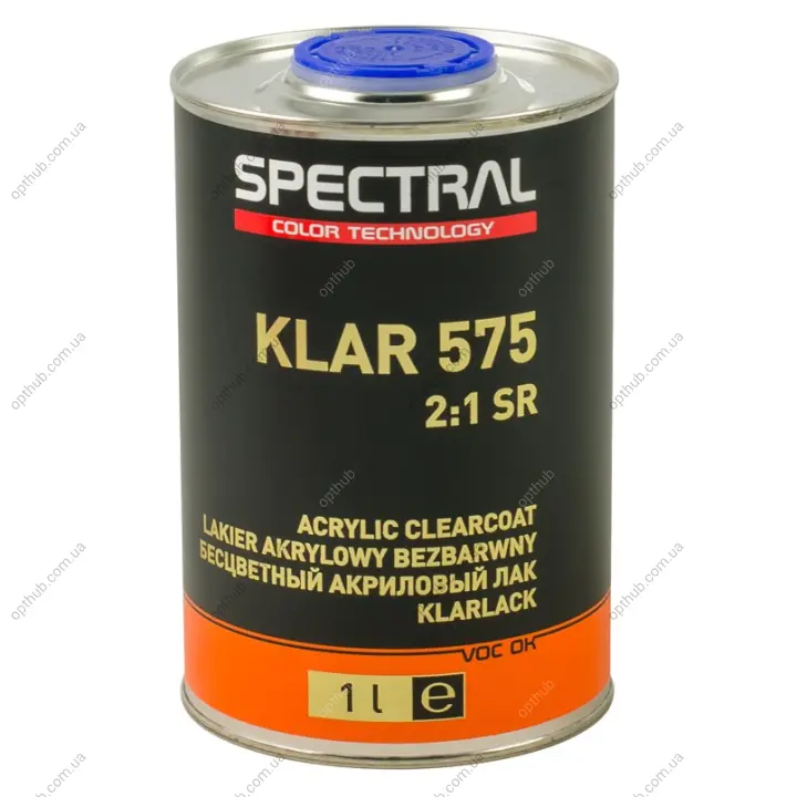 Лак безбарвний SPECTRAL KLAR 575 (SR) 2+1 1,0 L Spectral 88001 (фото 1)