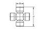 Хрестовина 22X57.5 LEXUS RX (_U3_), SUBARU FORESTER (SH_), IMPREZA НАКЛОННАЯ ЗАДНЯЯ ЧАСТЬ (GR, GH, G3), L SPIDAN U024 (фото 2)