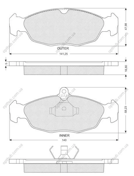 Гальмівні колодки дискові STARLINE BD S024 (фото 1)