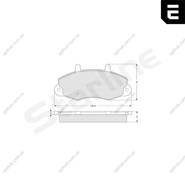 Тормозные колодки дисковые STARLINE BD S039 (фото 1)