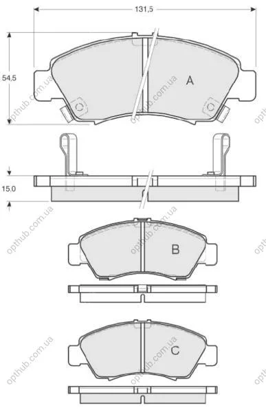 Гальмівні колодки дискові STARLINE BD S151 (фото 1)