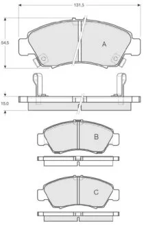 Гальмівні колодки дискові STARLINE BD S151