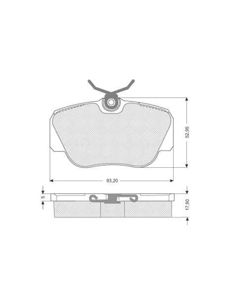 Гальмівні колодки дискові STARLINE BD S155 (фото 1)