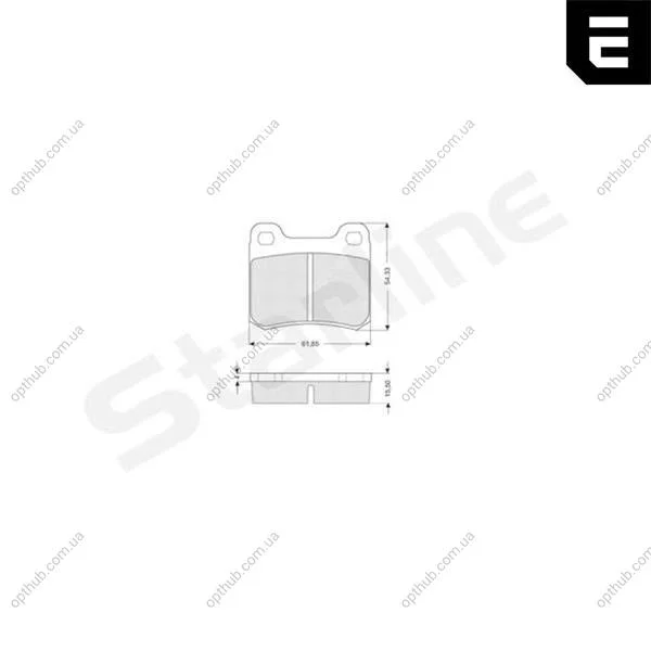 Тормозные колодки дисковые STARLINE BD S190 (фото 1)