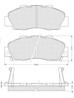 Гальмівні колодки дискові STARLINE BD S214