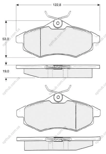 Гальмівні колодки дискові STARLINE BD S319 (фото 1)