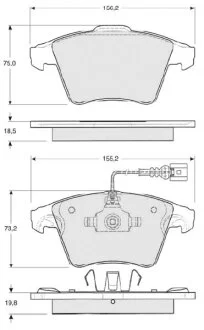 Тормозные колодки дисковые STARLINE BD S325