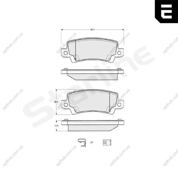 Тормозные колодки дисковые STARLINE BD S327 (фото 1)