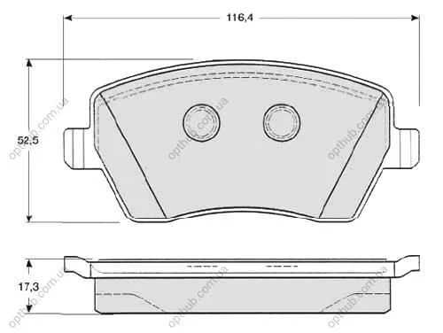 Гальмівні колодки дискові NOTE STARLINE BD S331 (фото 1)