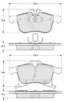 Тормозные колодки дисковые STARLINE BD S344