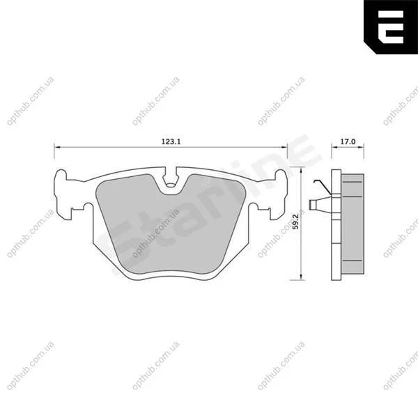 Тормозные колодки дисковые STARLINE BD S363 (фото 1)