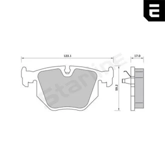 Тормозные колодки дисковые STARLINE BD S363