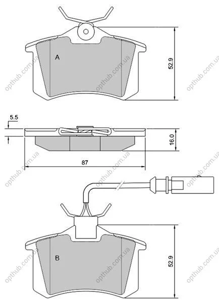 Тормозные колодки дисковые STARLINE BD S375 (фото 1)