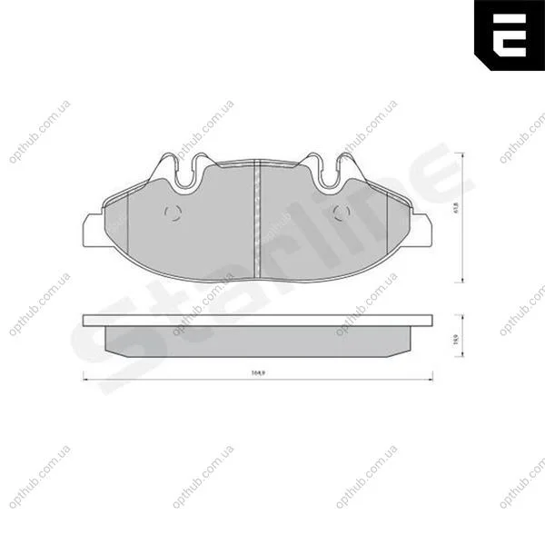 Тормозные колодки дисковые STARLINE BD S414 (фото 1)