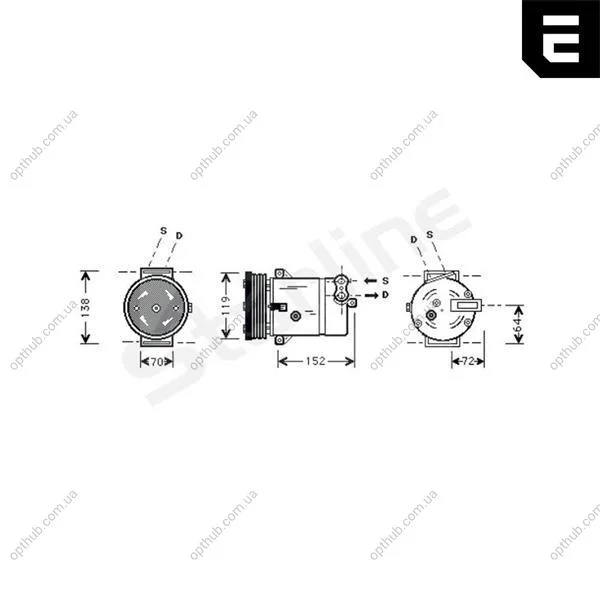 Компресори кондиціонерів STARLINE DK STK0208 (фото 1)