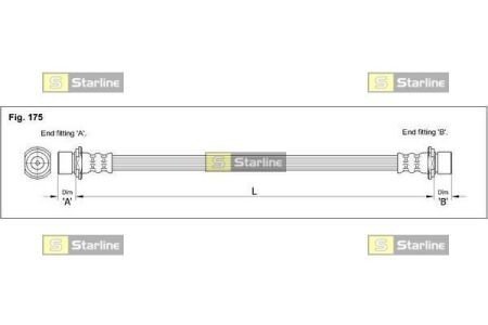 Гальмівний шланг STARLINE HA ST.1191