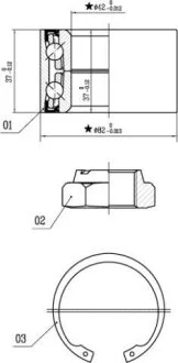 Підшипник колісний STARLINE LO 00962
